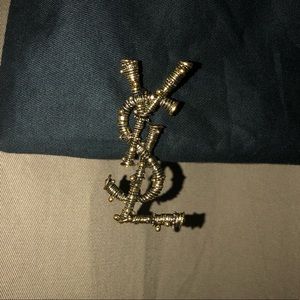 Saint Laurent Logo Pin